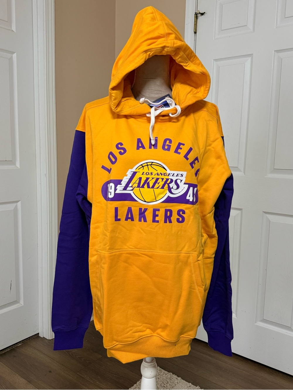 New Fanatics Los Angeles Lakers Big & Tall Two Tone Pullover Hoodie Size XLT